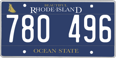 RI license plate 780496