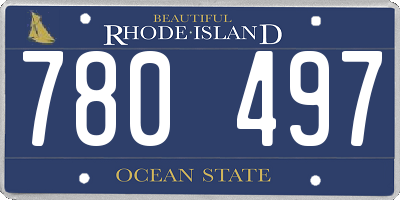RI license plate 780497
