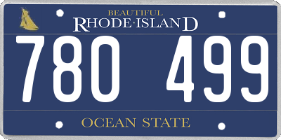 RI license plate 780499