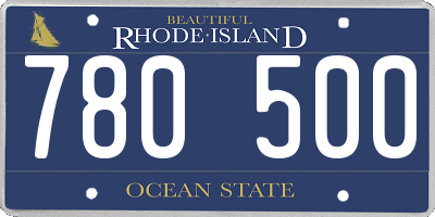 RI license plate 780500