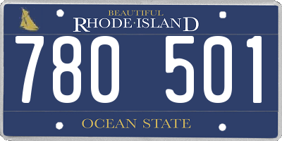 RI license plate 780501