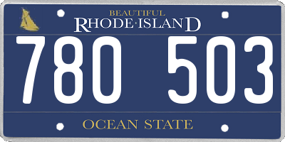 RI license plate 780503