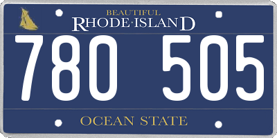 RI license plate 780505