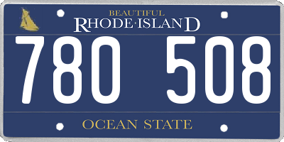 RI license plate 780508