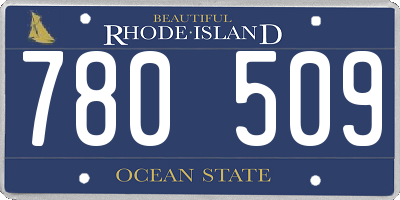 RI license plate 780509