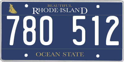 RI license plate 780512