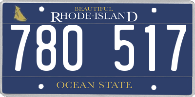 RI license plate 780517