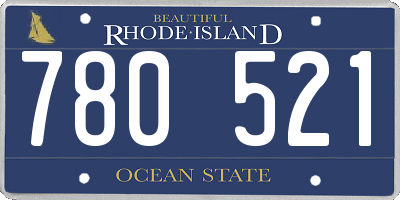 RI license plate 780521