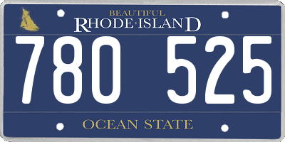 RI license plate 780525