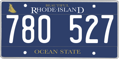 RI license plate 780527