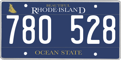 RI license plate 780528