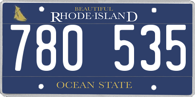 RI license plate 780535