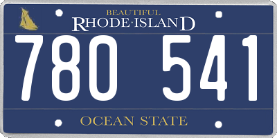 RI license plate 780541
