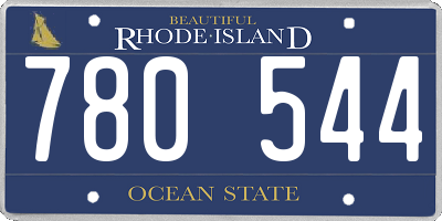 RI license plate 780544