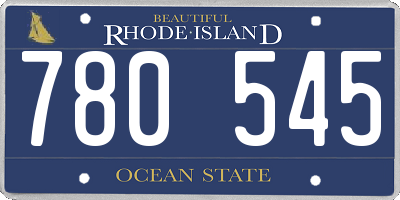 RI license plate 780545