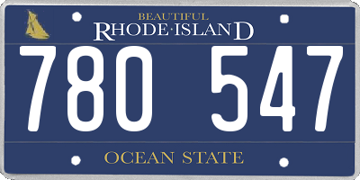 RI license plate 780547