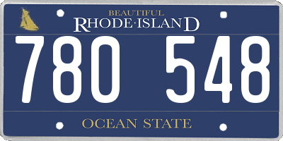 RI license plate 780548