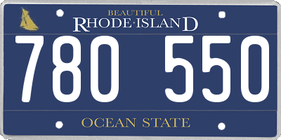 RI license plate 780550