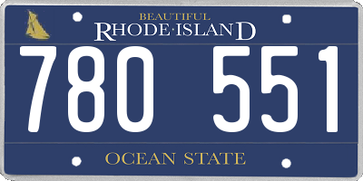 RI license plate 780551