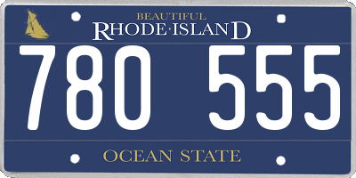 RI license plate 780555