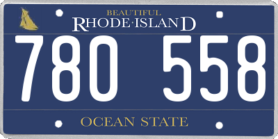 RI license plate 780558