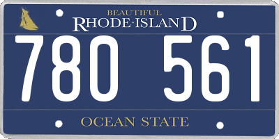 RI license plate 780561