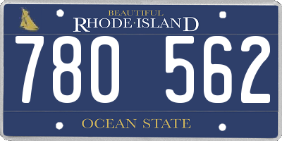 RI license plate 780562