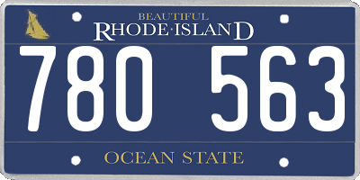 RI license plate 780563