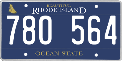 RI license plate 780564