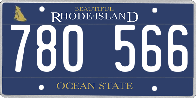 RI license plate 780566