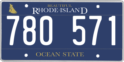 RI license plate 780571