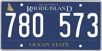 RI license plate 780573