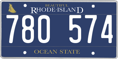 RI license plate 780574
