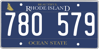 RI license plate 780579