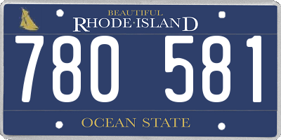 RI license plate 780581