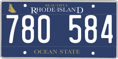 RI license plate 780584