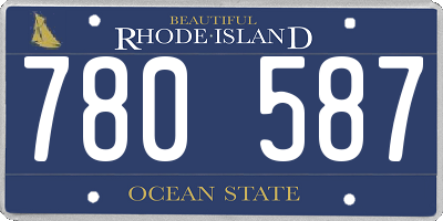 RI license plate 780587