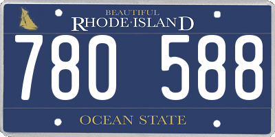 RI license plate 780588