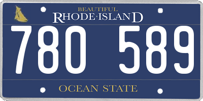 RI license plate 780589