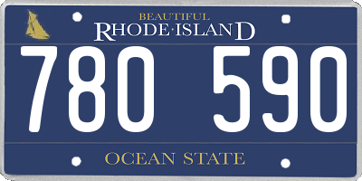 RI license plate 780590