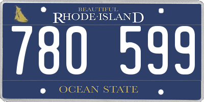 RI license plate 780599