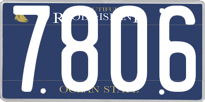 RI license plate 7806