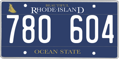 RI license plate 780604