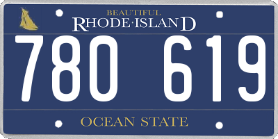 RI license plate 780619