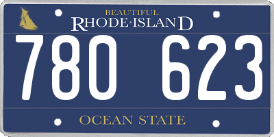 RI license plate 780623