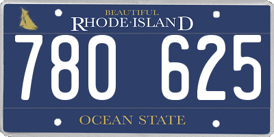 RI license plate 780625