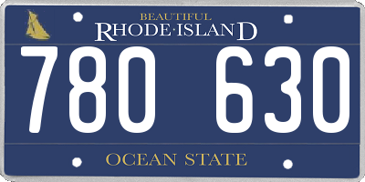 RI license plate 780630