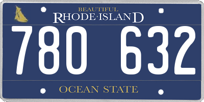 RI license plate 780632