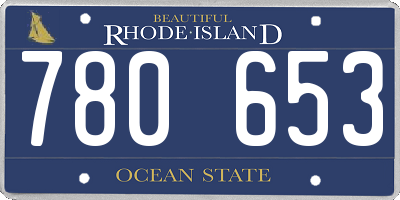 RI license plate 780653