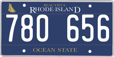 RI license plate 780656